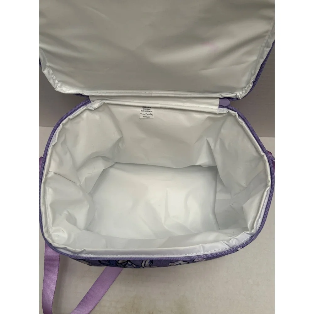 Vera Bradley Purple Floral Insulated Lunch Bag Cooler Adjustable Strap